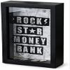 Piggy Bank for Kids,Piggy Bank for Boys Girls and Adult,Money Jar Must Break To Open Money Bank With Clear Glass Black Coin Bank Money Box -Make Your Dreams Happen Saving Bank (Color : Piggy Bank 2pcs view 1