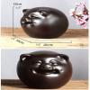 Piggy Bank for Kids,Piggy Bank for Boys Girls and Adult,Money Jar Wooden Piggy Bank With Key Cute Pig Coin Money Bank Reusable Money Bank Black Piggy Bank For Kids And Adults Boy Girl Gift Saving Bank view 3
