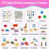 QuTZ ABC Learning Flash Cards for Toddlers 2-4 Bilingual Spanish English, Autism Toys, Speech Therapy Toys, Educational Talking 275 Sight Words Cards for Boys and Girls, view 2