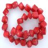 10mm Dice Cube Square Peach Salmon Coral 16 Inch Bead Strand Gemstone cb41 view 1