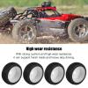 SWOQ RC Tires and Wheels, Wear Resistant RC Rims and Tires 17mm Hub for 1/8 RC Off Road Car(White) view 2