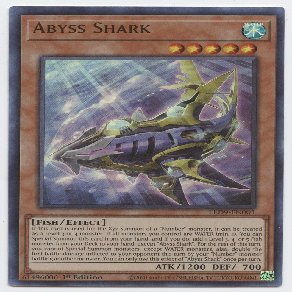 Abyss Shark - LED9-EN001 - Ultra Rare - 1st Edition