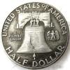 Rare US United States 1949 Franklin Half Dollar Skull Zombie Skeleton Silver Color Restrike Coin. Explore Now! view 2