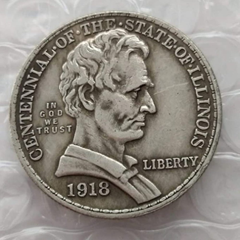 Rare 1918 American USA United States Lincoln Half Dollar Restrike Cool Coin. Explore Now!