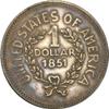 Rare 1851 American USA United States Indian Head Dollar Restrike Cool Silver Color Coin. Explore Now! view 2