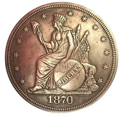 Rare 1870 Seated Liberty American USA United States One Dollar Restrike Cool Coin. Explore Now!