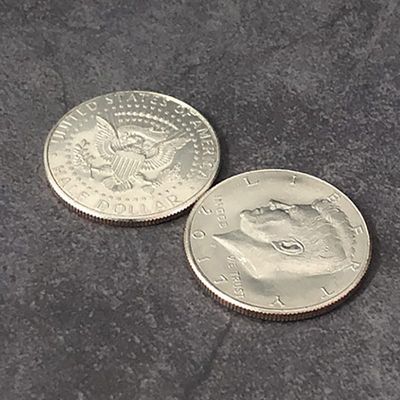 SUMAG Mighty Power Coin (Half Dollar) Magic Tricks Magnetic Coin Vanishing Magic Close up Street Illusions Gimmicks Props
