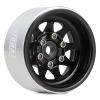 INJORA 1.0 Beadlock Wheel Stamped Steel Beadlock Deep Dish 1.0" Wheels for 1/18 TRX4M Axial AX24 SCX24 Gladiator Deadbolt Bronco C10 JLU Upgrade Parts(Black) view 2