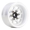 INJORA 1.0 Beadlock Wheel Stamped Steel Beadlock Deep Dish 1.0" Wheels for Axial SCX24 Gladiator Deadbolt Bronco C10 JLU Upgrade Parts(White) view 2