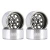 INJORA 1.0 Beadlock Wheel Stamped Steel Beadlock Deep Dish 1.0" Wheels for 1/18 TRX4M Axial AX24 SCX24 Gladiator Deadbolt Bronco C10 JLU Upgrade Parts(Grey) view 1