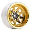 INJORA 1.0 Beadlock Wheel Stamped Steel Beadlock Deep Dish 1.0" Wheels for 1/18 TRX4M Axial SCX24 Gladiator Deadbolt Bronco C10 JLU Upgrade Parts(Yellow) view 2