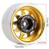 INJORA 1.0 Beadlock Wheel Stamped Steel Beadlock Deep Dish 1.0" Wheels for 1/18 TRX4M Axial SCX24 Gladiator Deadbolt Bronco C10 JLU Upgrade Parts(Yellow) view 3