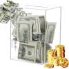 ETPlanet Clear Acrylic Piggy Bank for Adults Kids, Large and Sturdy Money Saving Jar for Cash Coin with Key Change jar, Saving Box for Wedding, Birthday, New Year Gifts and Fun (Clear) view 1
