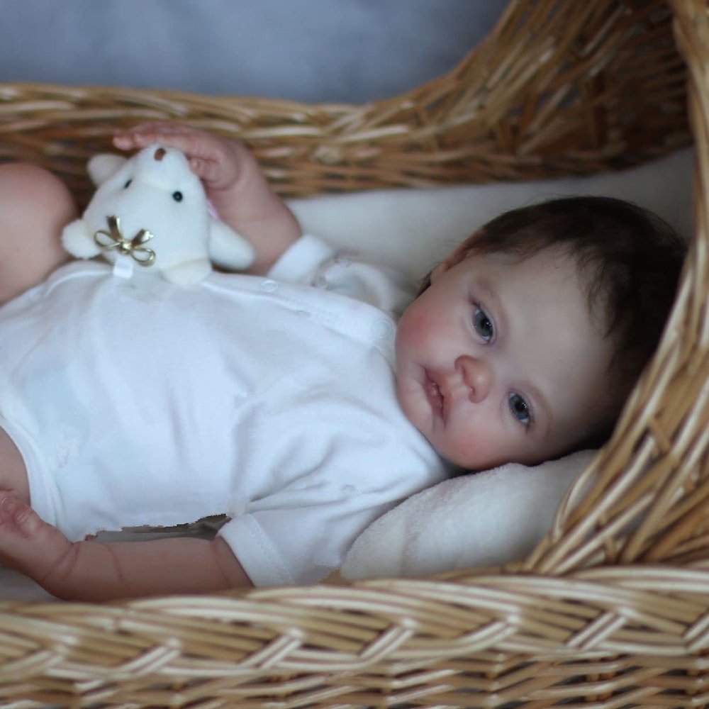 Zero Pam 19" Realistic Reborn Baby Doll, Lifelike Vinyl Silicone Newborn Girl with Pacifier, Preemie Size, 3D Skin & Visible Veins