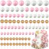 108 Pcs Balls Cake Topper DIY Cupcake Insert Foam Balloons for Cake Baking Wedding Anniversary Birthday Decoration(Pink, White, Gold,Multi Sizes) view 1
