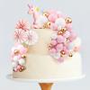 108 Pcs Balls Cake Topper DIY Cupcake Insert Foam Balloons for Cake Baking Wedding Anniversary Birthday Decoration(Pink, White, Gold,Multi Sizes) view 2