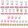 108 Pcs Balls Cake Topper DIY Cupcake Insert Foam Balloons for Cake Baking Wedding Anniversary Birthday Decoration(Pink, White, Gold,Multi Sizes) view 3