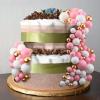 108 Pcs Balls Cake Topper DIY Cupcake Insert Foam Balloons for Cake Baking Wedding Anniversary Birthday Decoration(Pink, White, Gold,Multi Sizes) view 4