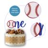 Baseball Cake Topper- Glitter, Baseball 1st Birthday Cake Topper, Sport Theme First Birthday Cake DecorationBaseball Theme Kids Birthday Party Supplies view 3