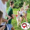 Outdoor Yard Games 40FT Tug of War Rope for Kids Adult, Field Day Family Reunion Birthday Party Games, Halloween Carnival Easter Outside Lawn Yard Fun Games for Team Building Activities, Tricolor view 2