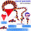 Outdoor Yard Games 40FT Tug of War Rope for Kids Adult, Field Day Family Reunion Birthday Party Games, Halloween Carnival Easter Outside Lawn Yard Fun Games for Team Building Activities, Tricolor view 3
