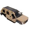 RC Car Body Shells, 324mm Wheelbase Body Shell Molded Transparent Desert Screw Plastic for 1/10 RC Crawler Axial SCX10 90046, 500x225x155mm, Yellow view 1