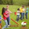 Outdoor Games Tug a War Rope 40FT for Kids and Adult, Field Day Family Reunion Outside Yard Backyard Lawn Picnic Carnival Fun Easter Games Tug of War for Birthday Party, Team Building,Brown view 4
