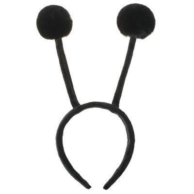 Olivemont Antenna headband for pretend costume as ant bee snail ladybug and butterfly (black)