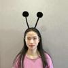 Olivemont Antenna headband for pretend costume as ant bee snail ladybug and butterfly (black) view 2