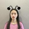 Olivemont Antenna headband for pretend costume as ant bee snail ladybug and butterfly (black) view 3