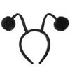 Olivemont Antenna headband for pretend costume as ant bee snail ladybug and butterfly (black) view 4