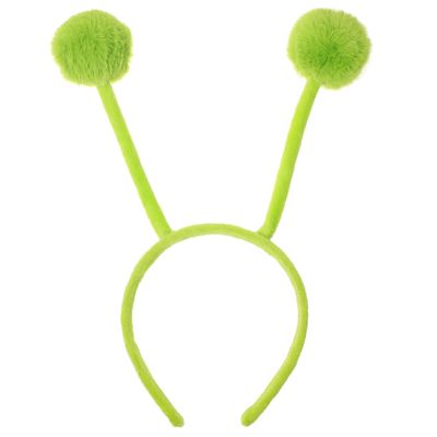 Olivemont Antenna headband for pretend costume as ant bee snail ladybug and butterfly (green)
