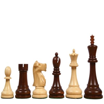 1972 Reproduced Fischer-Spassky Staunton Pattern Chess Pieces V2.0  3.75" King in Bud Rosewood & Boxwood
