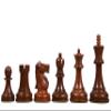 1972 Reproduced Fischer-Spassky Staunton Pattern Chess Pieces V2.0  3.75" King in Bud Rosewood & Boxwood view 2