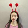 Olivemont Antenna headband for pretend costume as ant bee snail ladybug and butterfly (red) view 2