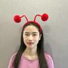 Olivemont Antenna headband for pretend costume as ant bee snail ladybug and butterfly (red) view 3