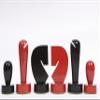 Berliner Series Modern Minimalist Chess Pieces in Red and Black Painted Box Wood - 3.7" King view 4