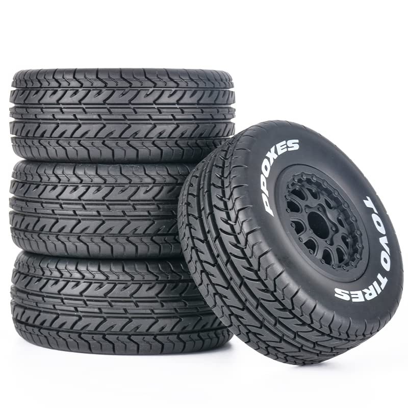 1/10 RC Remote Control Model car Short Card Flat Ground RV wear-Resistant Racing Tires Modified and Upgraded Compatible with ARRMA DHK Slash Thunder Magic D