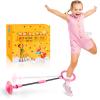 Chridark Ankle Skip Ball for Kids - Foldable Flash Wheel Skip Ball, Outside Game Toys for Kids & Adults, Gift for Boys & Girls Age 5 6 7 8 9 10 Years Old, Pink view 1
