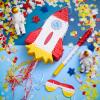 Space Piatas for Birthday Party Rocket Piata with Stick, Blindfold, Confetti for Adults Birthday Baby Shower Party Supplies view 4