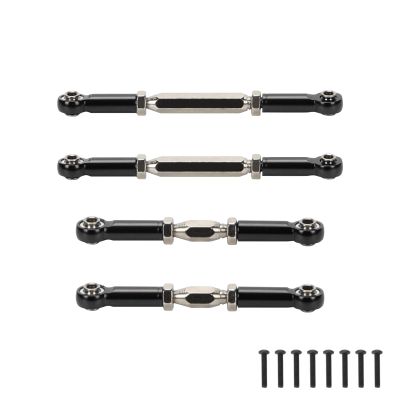 RCAWD 4X UDR Upgrades Linkage Parts Aluminum Alloy&Steel Linkage, Sway Bar, Front Rear (Assembled with Hollow Balls) for 1/7 Traxxas UDR Unlimited Desert Racer 85086-4(Black)