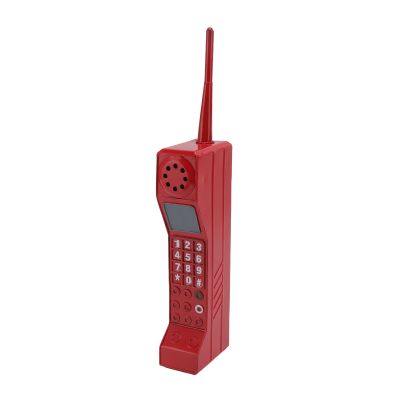 Retro Brick Cell Phone Ornament, 80s 90s Phone Prop, Vintage Cellular Phone Model, Old Fashioned Cell Phone Template for Family Decoration Simulation Photographic Ornaments (Red)