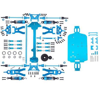 1 Set Complete Upgrade Parts Kit for 1/18 WLtoys A959-B A969-B A979-B K929-B Electric RC Car Off Road Buggy Metal Replacement ( Color : B )