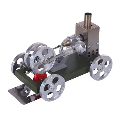 ZOSTER Stirling Engine Model Stirling Generator Physical Experiment Science Educational Engine Model Creative Gift for Kids Adult, Green, 18 x 11 x 12.5 cm