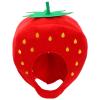 STOBOK Plush Strawberry Hat, Fruits Headgear Hood Cosplay Costume for Dress Up Decor view 1