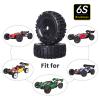 AllinRC 1/8 RC Buggy Tires 17mm Hex RC Wheels and Tires Preglued Mounted with Foam Inserts for Arrma Typhon 3S 6S Talion 6S Senton 6S,Losi 8IGHT, Team Associated HPI Kyosho, Set of 4 view 3