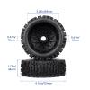 Hobbyfire PreGlued 1/8 Buggy Tires 17mm Wheels Foam Inserts w/ 17mm Wheel Wrench for Arrma Typhon 3S 6S Losi HPI Redcat Racing Models, Set of 4 (Black Rims) view 2