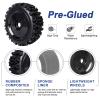 Hobbyfire PreGlued 1/8 Buggy Tires 17mm Wheels Foam Inserts w/ 17mm Wheel Wrench for Arrma Typhon 3S 6S Losi HPI Redcat Racing Models, Set of 4 (Black Rims) view 3