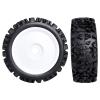 Hobbyfire PreGlued 1/8 Buggy Tires 17mm Wheels Foam Inserts w/ 17mm Wheel Wrench for Arrma Typhon 3S 6S Losi HPI Redcat Racing Models, Set of 4 (White Rims) view 4