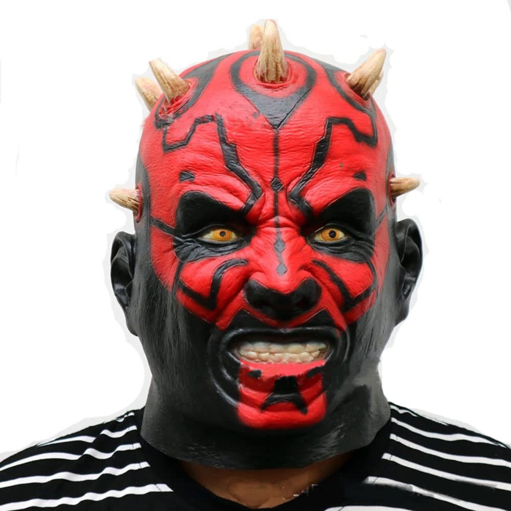 TUKLYE Halloween terror helmet Jedi Knights Sidious Horror Mask Light Sword star